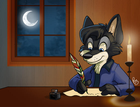 Nighttime Writing by PandaPaco
